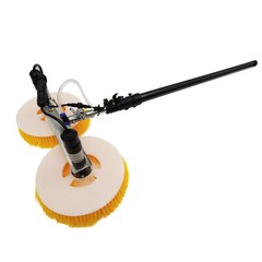 110V Double Head Electric Solar Photovoltaic Cleaning Machine 4m Telescopic Rod