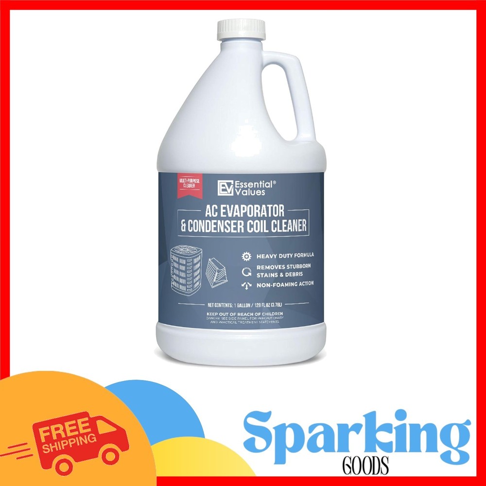 Heavy-Duty AC Coil Cleaner – 128oz Unscented Non-Foam Solution for Efficient …