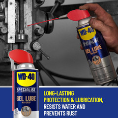 Gel Lube with Smart Straw Sprays 2 Ways, Twin Pack, 10Oz Cans, No Drip Lubricant