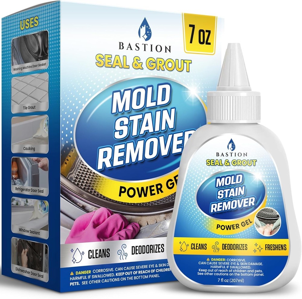 Mold Stain Remover Power Gel Cleaner for Front Loader Washing Machine Seal 7oz