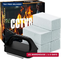Heavy Duty Griddle Cleaning Brick with Handle, Grill Cleaner for Cleaning Flat t