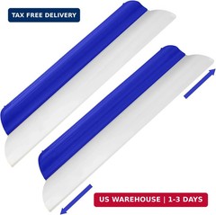 2 Pack 14 Inch Car Drying Squeegee Blue Longer Silicone Water Squeegee Window Sh