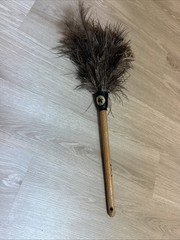 Feather Duster Cleaning Tool Ostrich Feathers Texas Feathers Vintage Wood