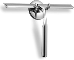 Shower Squeegee Clear Glass Wall Cleaner Stainless Steel -10”, Chrome