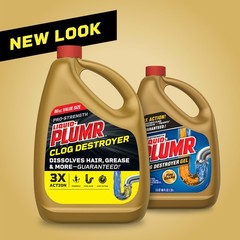 Liquid-Plumr Pro-Strength Clog Destroyer, Liquid Drain Cleaner, 80 Fluid Oun…