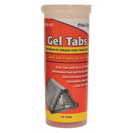 Nu-Calgon 4185-03 Condensate Pan Treatment, Gel Tab, 3 Ton