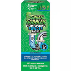 Green Gobbler Drain and Toilet Clog Opening Packs with Tool (3-Count)
