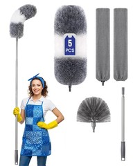 Kits de plumeros extralargos con mango extensible, plumero para telarañas