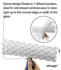 53″ Window Squeegee Cleaner, 2 in 1 Window Cleaning Tool Kit, Shower Squeegee