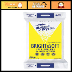 50 lb Water Softener Salt Pellets – 99.8% Pure Diamond Crystal Bright & Soft