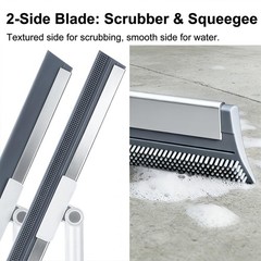 Purexa 19.7” Large Floor Squeegee for Concrete Floor with 51”-58” Telescop…