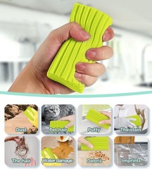 1 Pack Green Clean Duster Sponge, Reusable Dusters for Blinds, Glass, Mirrors