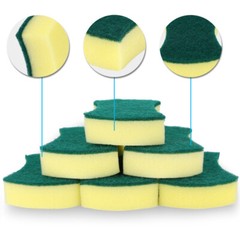 6-72PCS Multi-Purpose Double-Faced Sponge Scou Pads Dish Washing Scrub Sponge