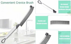Crevice Cleaning Brush Set-9-Piece, Scratch-Hard Bristle Gap Scrubber with