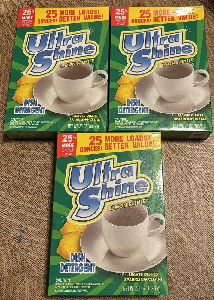 3 The Home Store Ultra Shine Lemon Scented Dish Detergent 25 Oz Each