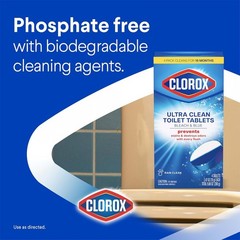 2 Count Bleach & Blue Toilet Tablets with Rain Clean Scent – Effortless Cleaning