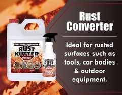 Easy Apply Rust Converter for Metal: 32 Oz Spray with Protective Barrier