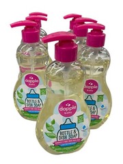 7 Pack (16.9 oz each) DAPPLE BABY Fragrance & Chemical Free Bottle & Dish Soap