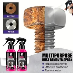 All-Purpose Rust Remover Spray 120ML Fast-Acting Iron Oxidation Eliminator