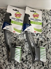 (2) Scotch-Brite Advanced Soap Control Dishwand Brush Scrubber New