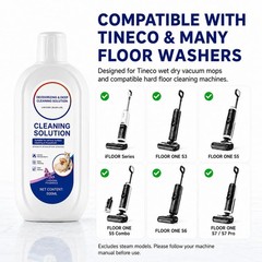 Floor Cleaning Solution Refill for Tineco: Low-Foam, Lavender, 2-Pack