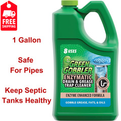 Enzyme Drain Cleaner, Breaks Down Grease & Odors for Septic Tanks & Grease Traps