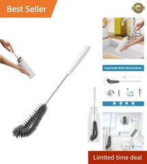 16-Inch Long Handle Bottle Cleaning Brush – Ideal for Baby Bottles & Glassware