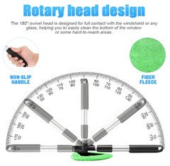 Windshield Cleaning Tool Car Window Cleaner Windshield Cleaner w/6 Reusable Pads
