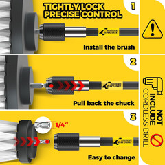 6Pack Drill Brush Power Scrubber Cleaning Brush Extended Long Attachment Set All
