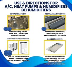 HVAC GUYS – Flow Treat Tabs – 200 Tablets | AC Drain Line Cleaner