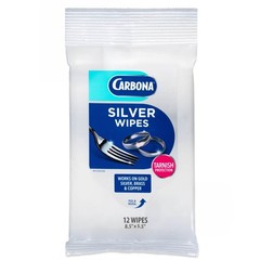 Metal Cleaner Wipes | Silver Polish for Home & Auto | 12 Count Pack