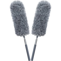 Extendable Microfiber Feather Duster 2 Pack Hand Washable Cleaning Tool for Home
