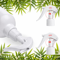 16 oz Clear PET Round Bottle 10pcs with White Fine Mist Trigger Sprayer
