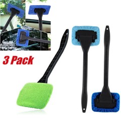 3PCS Window Windshield Cleaning Tool Microfiber Car Wiper Cleaner Glass Brush