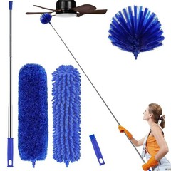 Professional Microfibre Dusters for Cleaning – Extendable 30-81″ Cobweb Remov…