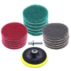 16Pcs 4 Inch Drill Power Brush Tile Scrubber Scouring Pads Cleaning Kit with …