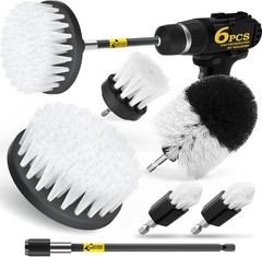 6 Pcs Drill Brush Car Detailing Kit with Extend Attachment Soft Bristle Power US