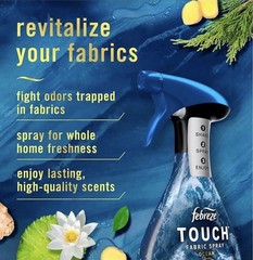 Febreze Touch Fabric Spray Ocean Scent 27 fl oz, No Dyes, No Phthalates