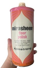 Retro MIRASHEEN Floor Polish Armstrong Movie Prop 60s Groovy Vinyl Finish Pink
