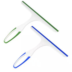 2 Pack Durable PP+TPR Shower Glass Door Squeegee with Ergonomic Handle and Hangi