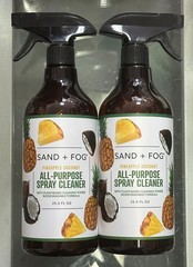 (2-Pack) SAND + FOG™ Plant-Based Kitchen REFRESHER & CLEANER ~ PINEAPPLE COCONUT
