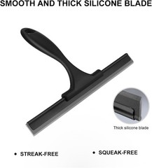 Luxury 10-Inch Shower Glass Squeegee with Non-Slip Handle – Effortless Clean