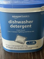 Amazon Basics Dishwasher Detergent Pacs Fresh Scent, 170 (2 x 85) Count Pods NEW