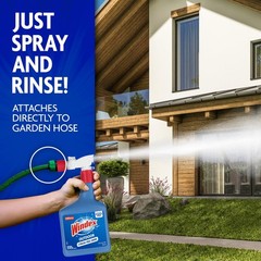 Outdoor Window & Glass Cleaner for Hose – Ammonia-Free, Deep Clean, 32oz (2 Pack