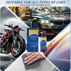 Quick Effect Car Coating Spray, Scratch Repair Wax & Glass Cleaner
