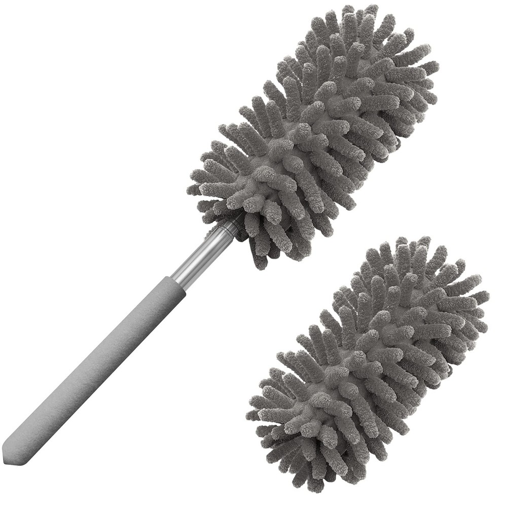 Microfiber Duster For Cleaning Hand Washable Dusters With 2pcs Replaceable Micro