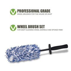 Car Cleaning Rim Cleaner Wheel Cleaning Brush, Metal Free Soft Synthetic Wool…
