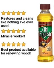 Old English Lemon Oil Conditions & Protects Wood Furniture 16 oz