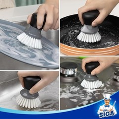 Dish Scrub Brush, Palm Brush Dish Scrubber with Ergonomic Grip, Kitchen Brush…