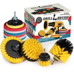 Drillbrush Rotary Brush Kit – Drill Brush Scrub Pads – Shower Scrubbing Brushes